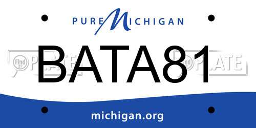 BATA81 Michigan License Plate