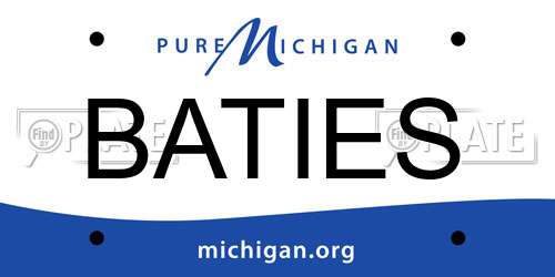 BATIES Michigan License Plate