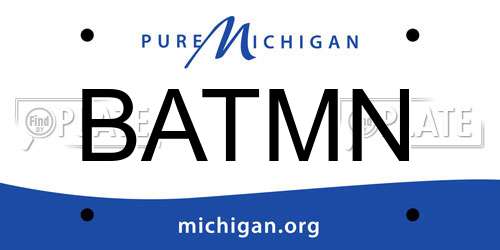 BATMN Michigan License Plate