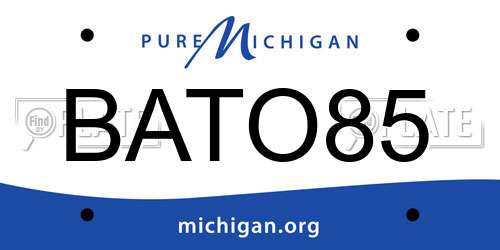 BATO85 Michigan License Plate