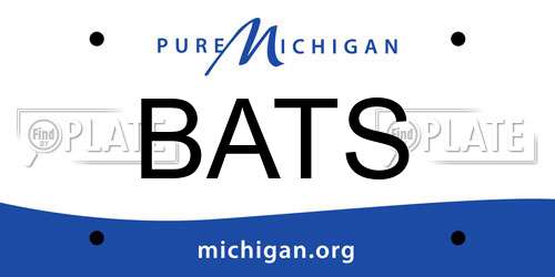 BATS Michigan License Plate