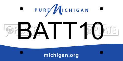 BATT10 Michigan License Plate