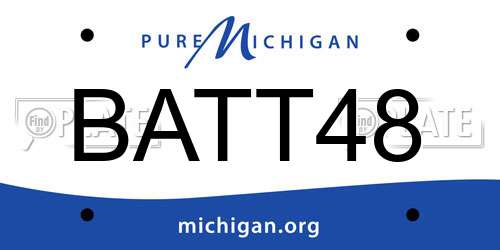 BATT48 Michigan License Plate
