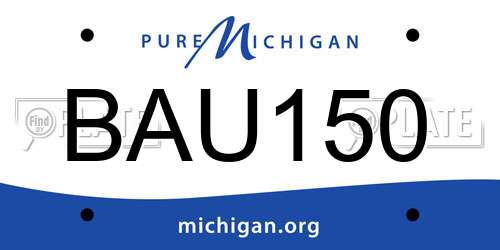 BAU150 Michigan License Plate