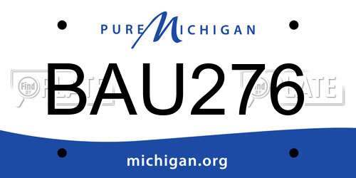 BAU276 Michigan License Plate