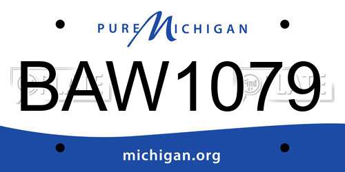 BAW1079 Michigan License Plate