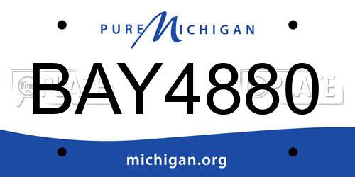 BAY4880 Michigan License Plate