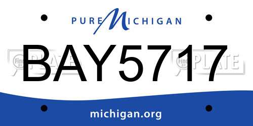 BAY5717 Michigan License Plate