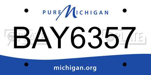BAY6357 Michigan License Plate