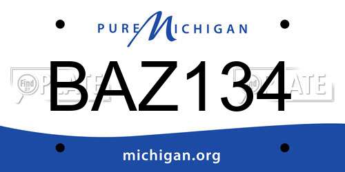 BAZ134 Michigan License Plate