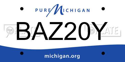 BAZ20Y Michigan License Plate