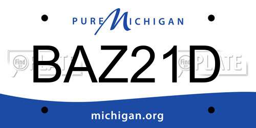 BAZ21D Michigan License Plate