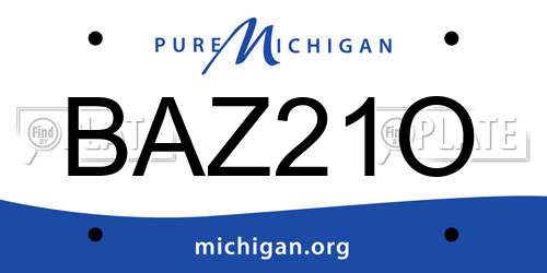 BAZ21O Michigan License Plate