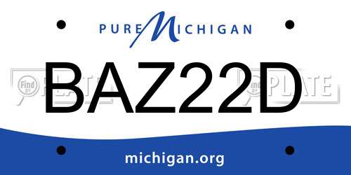 BAZ22D Michigan License Plate