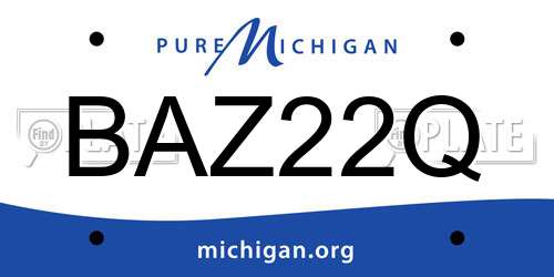 BAZ22Q Michigan License Plate