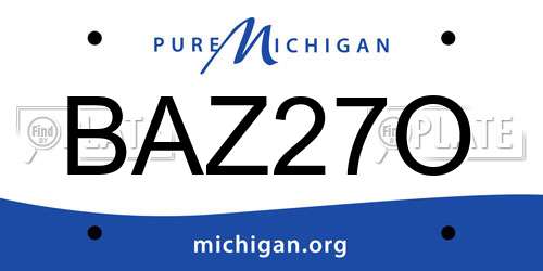 BAZ27O Michigan License Plate