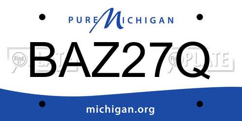 BAZ27Q Michigan License Plate