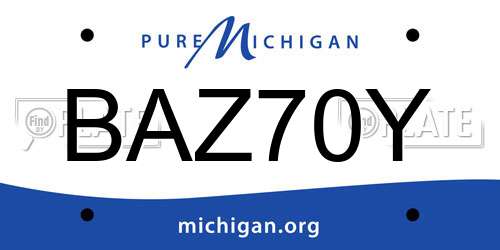 BAZ70Y Michigan License Plate