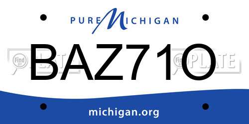 BAZ71O Michigan License Plate