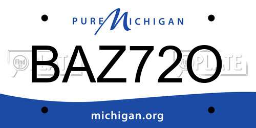 BAZ72O Michigan License Plate