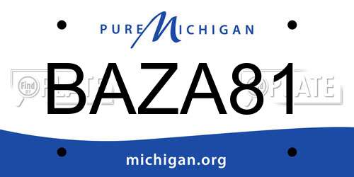 BAZA81 Michigan License Plate