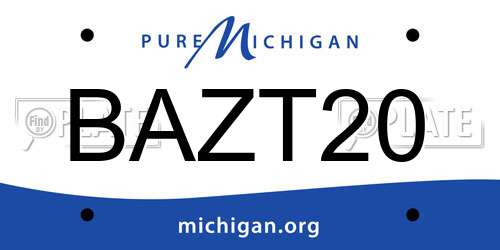 BAZT20 Michigan License Plate