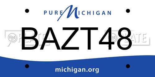 BAZT48 Michigan License Plate