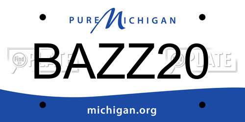 BAZZ20 Michigan License Plate