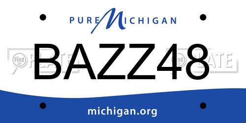 BAZZ48 Michigan License Plate