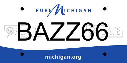 BAZZ66 Michigan License Plate