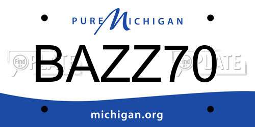 BAZZ70 Michigan License Plate
