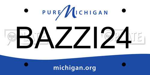 BAZZI24 Michigan License Plate