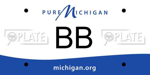 BB Michigan License Plate