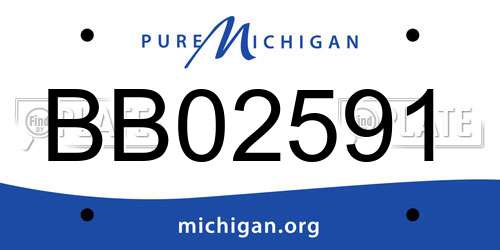 BB02591 Michigan License Plate