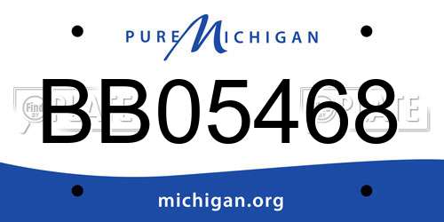 BB05468 Michigan License Plate