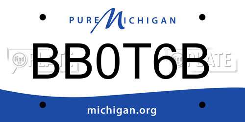 BB0T6B Michigan License Plate