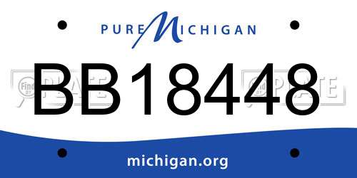 BB18448 Michigan License Plate