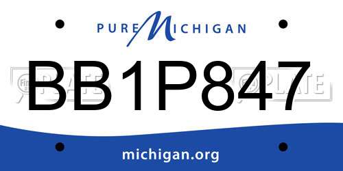 BB1P847 Michigan License Plate