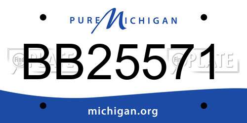 BB25571 Michigan License Plate