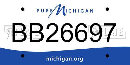 BB26697 Michigan License Plate
