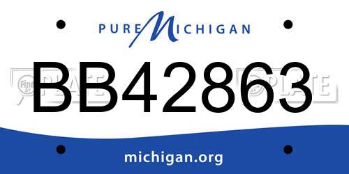 BB42863 Michigan License Plate