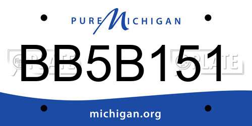 BB5B151 Michigan License Plate