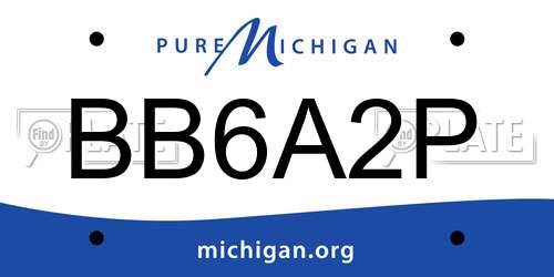 BB6A2P Michigan License Plate