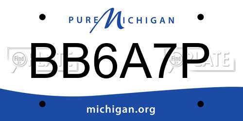 BB6A7P Michigan License Plate