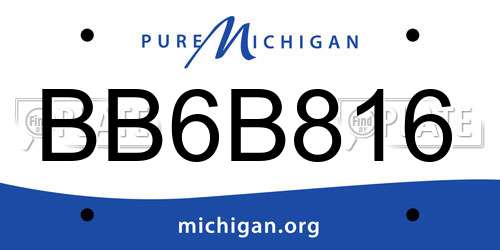 BB6B816 Michigan License Plate