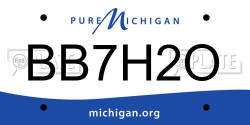 BB7H2O Michigan License Plate