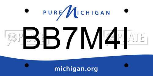 BB7M4I Michigan License Plate