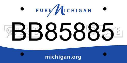 BB85885 Michigan License Plate