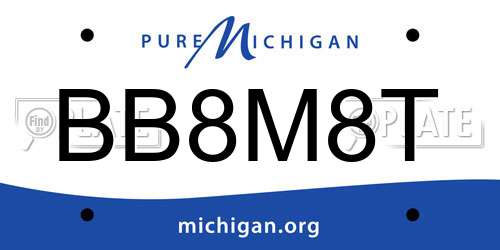BB8M8T Michigan License Plate