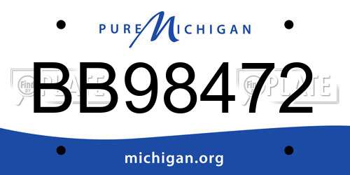BB98472 Michigan License Plate